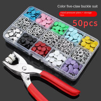 200 Sets Snap Fasteners Kit Tool Metal Snap Buttons Rings Fastener Pliers DIY Crafts Clothes Hats Sewing Metal Snaps Buttons