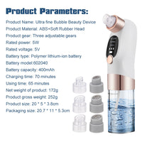 Electric Blackhead Remover Beauty Facial Cleaner Black Point Vacuum Suction Black Head Dots Remover Extractor Skin Care Tools