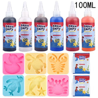 DIY Fairy Magic Water Elf Ocean Mold for Kids 3D Handmade Kits Aqua Fairy Gel Toy Set Handicrafts Educational Toys Children Gift