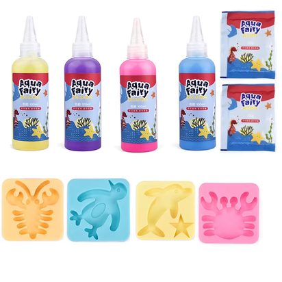 DIY Fairy Magic Water Elf Ocean Mold for Kids 3D Handmade Kits Aqua Fairy Gel Toy Set Handicrafts Educational Toys Children Gift