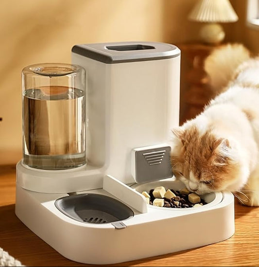 Automatic Food & Water Dispenser for Dogs & Cats | Gravity Powered, No Electricity Needed