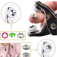 200 Sets Snap Fasteners Kit Tool Metal Snap Buttons Rings Fastener Pliers DIY Crafts Clothes Hats Sewing Metal Snaps Buttons