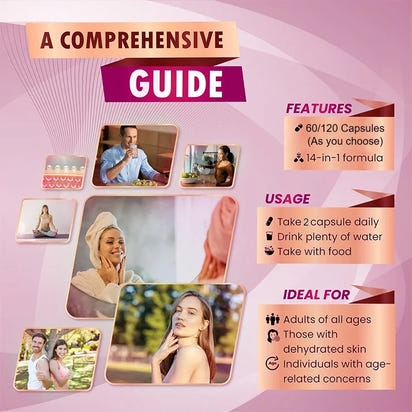 Collagen Pills Keratin Hyaluronic Acid MSM Vitamin a Vitamin C Vitamin E Folate Zinc Magnesium with Grape Seed Extract Capsules