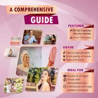 Collagen Pills Keratin Hyaluronic Acid MSM Vitamin a Vitamin C Vitamin E Folate Zinc Magnesium with Grape Seed Extract Capsules