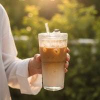 Leak-Proof Lid + Reusable Straw | Perfect for Iced Coffee, Juice, Smoothies & More