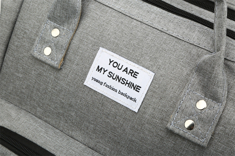 Foldable Mommy Bag with USB Port Large Capacity Baby Diaper Backpack