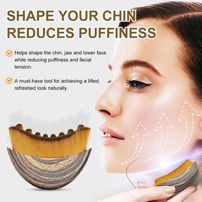 1Pcs Lymphatic Contour Face Brush Soft Brush Face Brush Lymphatic Drainage Massager for Face Chin Jawline Ergonomically Designed