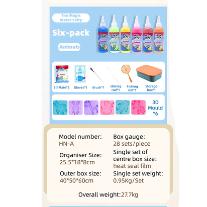 DIY Fairy Magic Water Elf Ocean Mold for Kids 3D Handmade Kits Aqua Fairy Gel Toy Set Handicrafts Educational Toys Children Gift